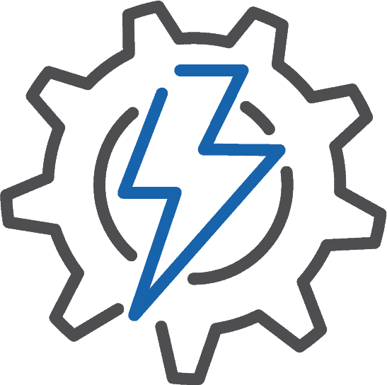 High-voltage lightning bolt icon representing electrical power or energy.