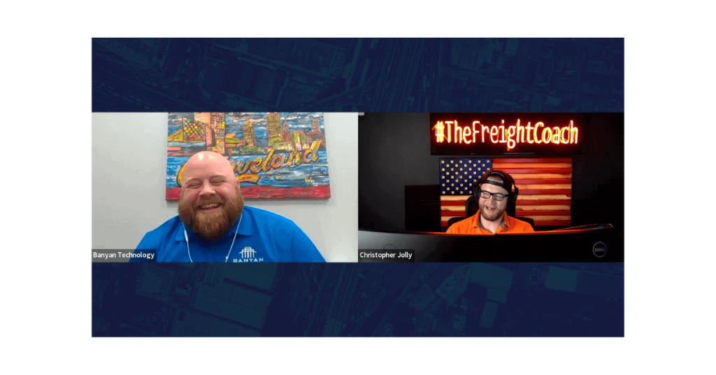 Tire Tracks podcast host Patrick Escolas with Chris Jolly (The Freight Coach)