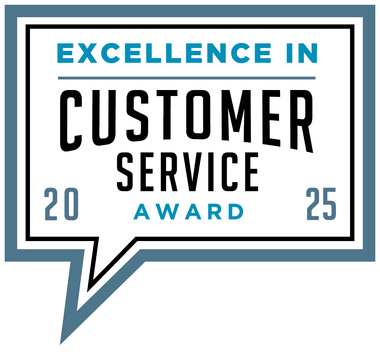 Excellence in Customer Service Award 2025 Badge